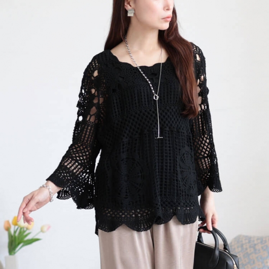 mix color high neck zip knit | NKNIT