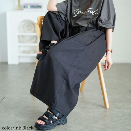 大きいサイズ レディース タックワイドスカーチョ jp538｜大きい