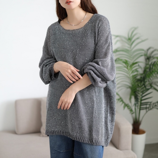 値下げします！JUNYA ゴールドラメニット 大きいサイズ レディース オーバーサイズラメニット jp563｜大きい