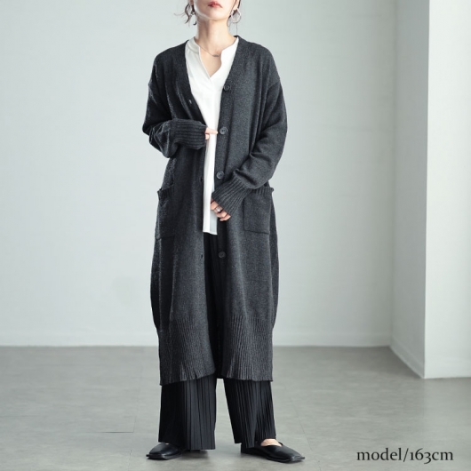 【超美品】ギャバジンK.T カーディガン　ロング丈　薄手ニット　Mサイズ 超美品】ギャバジンK.T カーディガン ロング丈 薄手ニット M