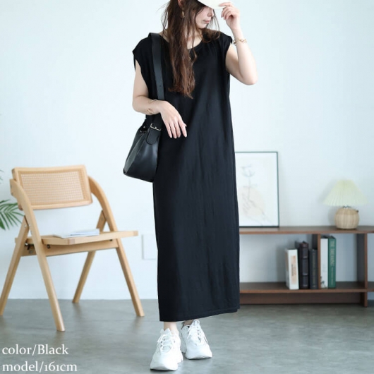 【新品タグ付き】プラスオトハ　マルチWAYタックワンピース 接触冷感 UVカット セール】【接触冷感・UVカット・速乾・洗える】マットスキューバ