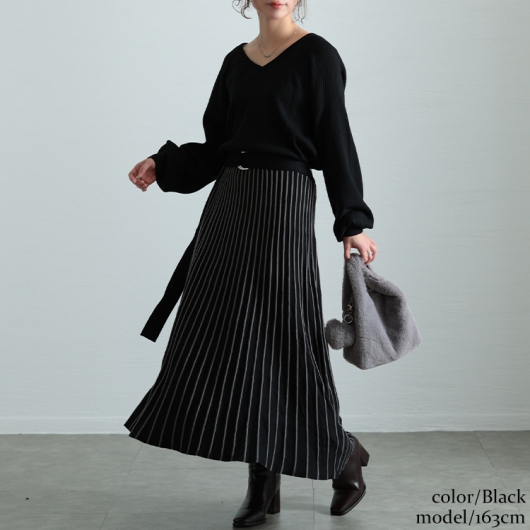 イベントセール】 大きいサイズ レディース ストライプニット