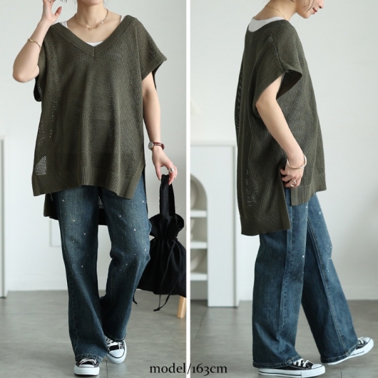 STATIC スタティック　ベスト　Mサイズ　美品 サイドスリットスタンドカラーベスト｜MEN｜251HAT30-059G｜AZUL