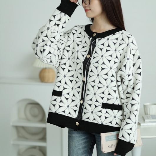 プリーツデザイン カーディガン 白 110072002466488003001