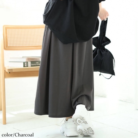 大きいサイズ レディース サイドラインテープフレアスカート maru