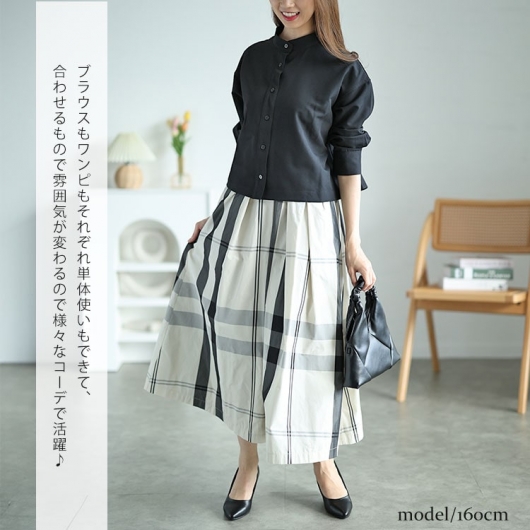 大きいサイズ レディース キーネックフレンチスリーブワンピース