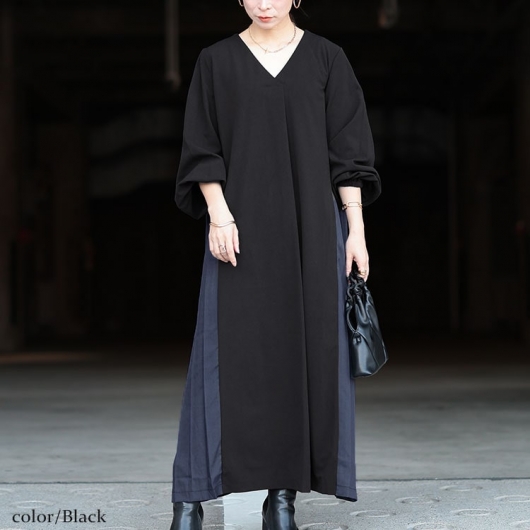 【大きいサイズ】切り替え自慢のＰＯ Fan Styleシリーズ】ワンピース セクシー 中袖 切り替え
