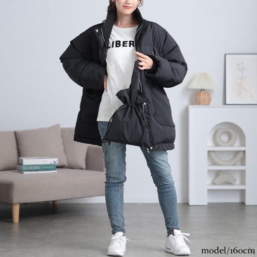 大きいサイズ レディース スタンドリブ中綿モンスタージャケット maru