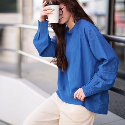 イベントセール】 大きいサイズ レディース 袖口タックリップルプル