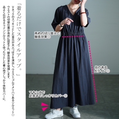 ワンピース　カルタ　美品 FACTORY ペルー綿ドット柄ギャザーワンピース 24SS-D-14