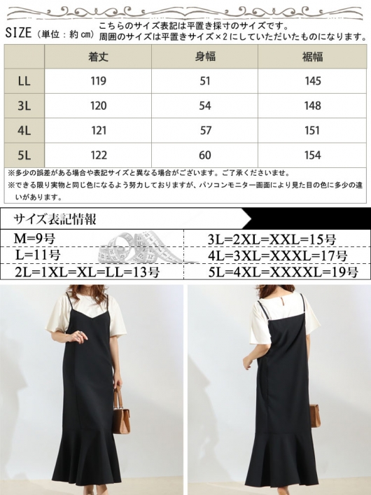 しまむら Hina 浴衣 キャミワンピ 大きいサイズ 4L 乗っけ 5L 6L