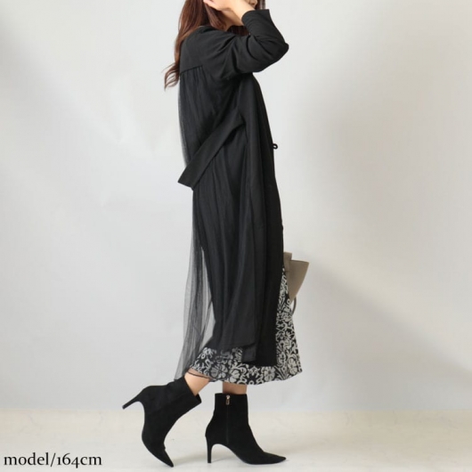 アトリエGG コーディガン size⑱ 大きいサイズ レディース バックチュールロングコーディガン maru-6603