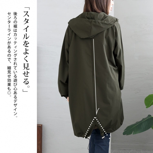 大きいサイズ レディース モッズ風ジップアップパーカー maru