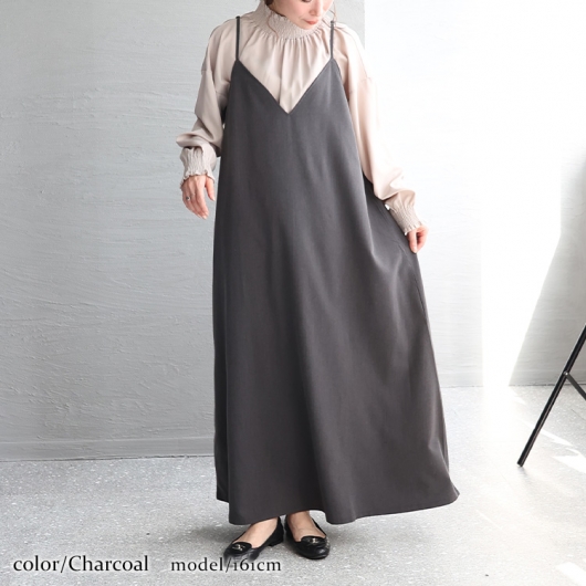 フォクシーニューヨーク　大きいサイズ　ストレッチ　キャミ　ワンピース　42 大きいサイズ レディース フレアマキシ丈キャミワンピース maru-6661