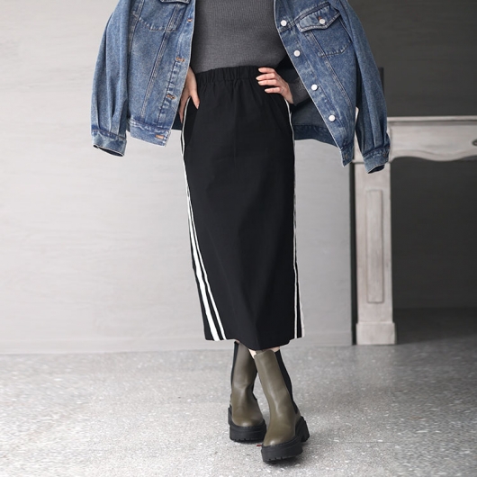 まりる NARU（ナル） 長袖 ニット ランダムリブハイネック ボトルネック