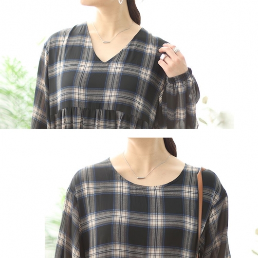新春初売セール】 大きいサイズ レディース 前後2wayチェック柄