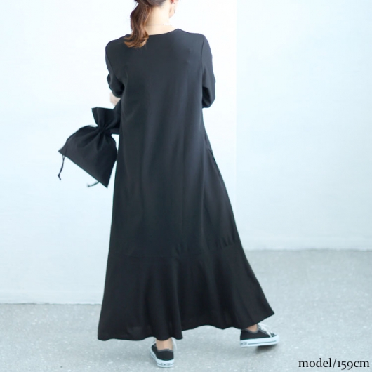 ◇まる。 大きいサイズ レディース キーネックワッフルマーメイド