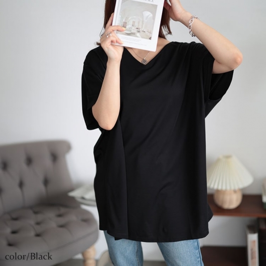 大きいサイズ レディース 接触冷感VネックドルマンTシャツ mncut 大きいサイズ レディース 接触冷感VネックドルマンTシャツ mncut