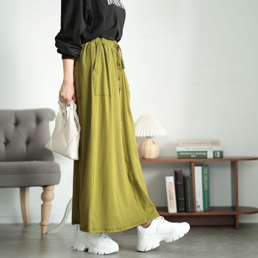 大きいサイズ レディース リブナロースカート mncut-142422｜大きい