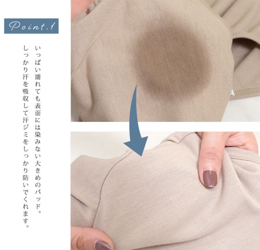 大きいサイズ レディース 汗脇パッド付きインナー mo-008 【ゆう 大きいサイズ レディース 汗脇パッド付きインナー mo-008 【ゆう