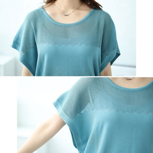 【WEB限定】メッシュ切り替えドルマン ニット WEB限定】メッシュ切り替えドルマン ニット｜クミキョクの通販
