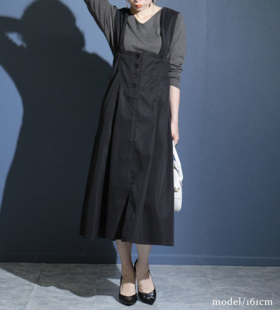 イベントセール】 大きいサイズ レディース ジャンパーロングスカート