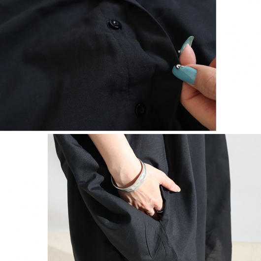 大きいサイズ レディース 2wayシャツチュニックワンピース nw-22004