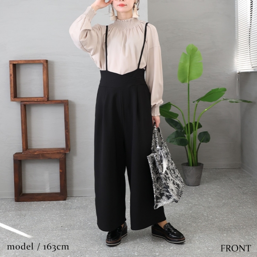 大きいサイズ レディース タックサロペットパンツ nw-23005｜大きい