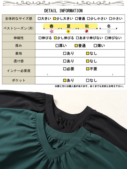 大きいサイズ レディース ギャザーVネックリラックスワンピース