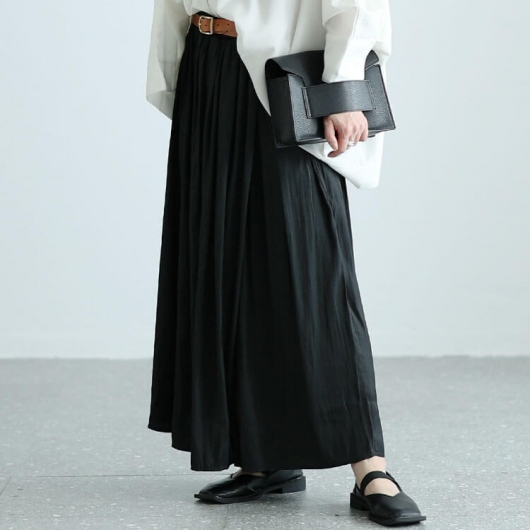 大きいサイズ レディース ラップギャザースカーチョ nw-24011