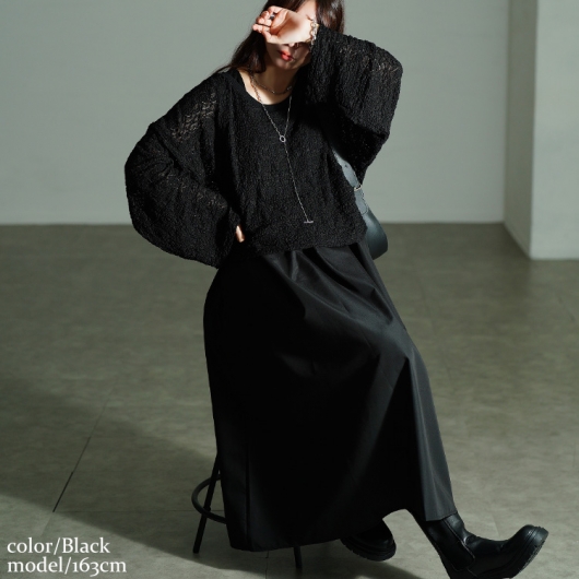 大きいサイズ レディース レースプルオーバー＆ノースリーブ