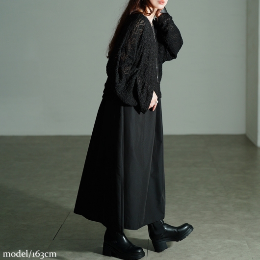 大きいサイズ レディース レースプルオーバー＆ノースリーブワンピース