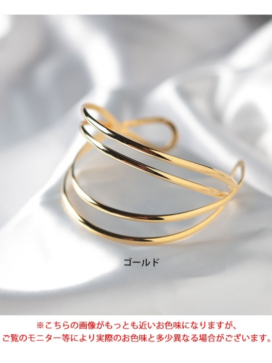 大きいサイズ レディース 4連ラインバングル okbg8502-657｜大きい