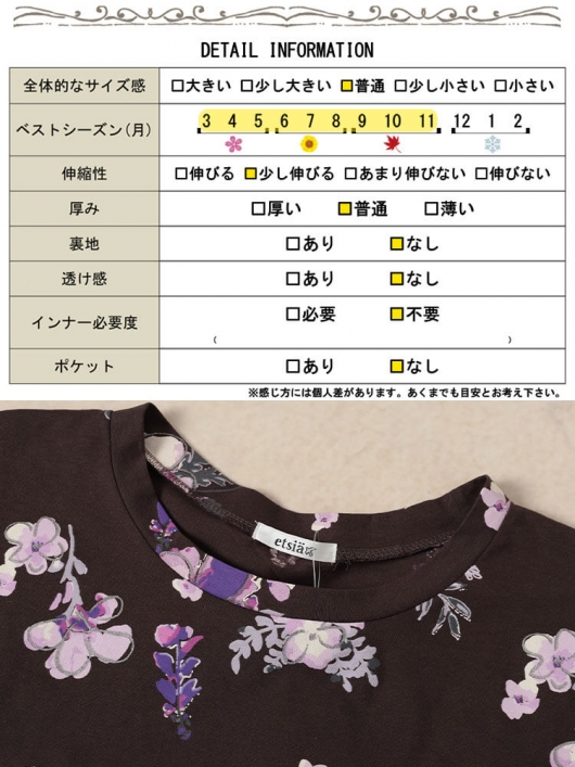 大きいサイズ レディース 接触冷感花柄コットンTシャツ plan-281517