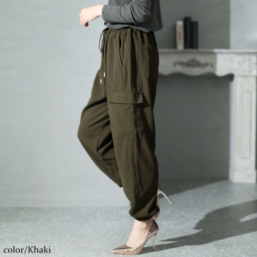 many ribbon cargo denim／リボンデザインカーゴデニム（デニム