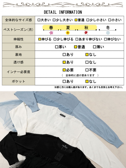 大きいサイズ レディース ビスチェ風チュールドッキングサマー