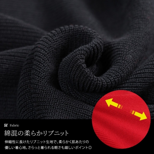 大きいサイズ レディース Vネック片畦編みドルマンニット sum