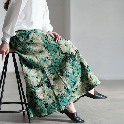 プラダ ゴブラン織スカート サイズ38 黄緑 プラダ ゴブラン織スカート サイズ38 黄緑