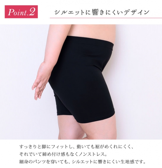 大きいサイズ レディース 3分丈 春夏用 股擦れ防止パンツ sw