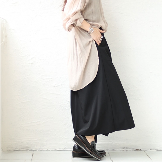 大きいサイズ レディース サイドボタンカフェパンツ sw-0561