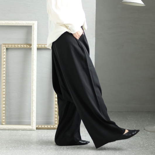 セール対象商品】 大きいサイズ レディース ウエストゴムサルエル