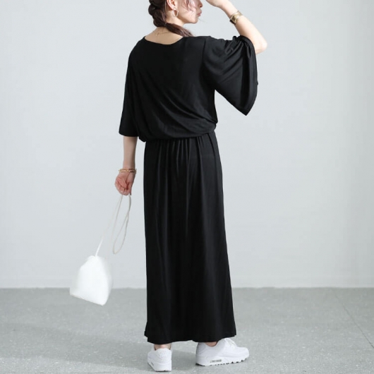 大きいサイズ レディース 接触冷感ケープスリーブハートネック