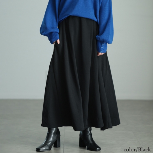 大きいサイズ レディース 裏シャギーロングフレアスカート sw-0657