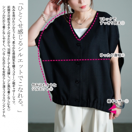大きいサイズ レディース Vネックラウンドドルマンシャツ sw