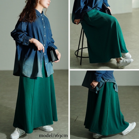 きぬがさブラック38ロングタイプ 大きいサイズ レディース ハーフZIP畦編みニットワンピース bro-0082