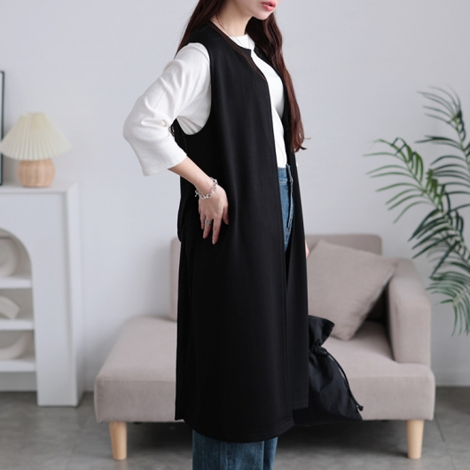 大きいサイズ レディース バックプリーツロングジレ tog-1028｜大きい