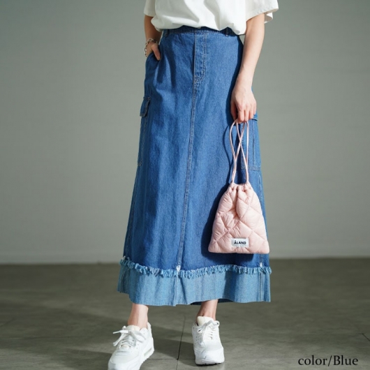 週末値下げ！新品タグ付きディーゼルスカート　デニムドッキング DIESEL（ディーゼル）の「レディース スカート デニム（デニム