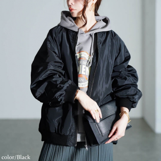 大きいサイズ レディース オーバーサイズMA-1ジャケット tog-1046