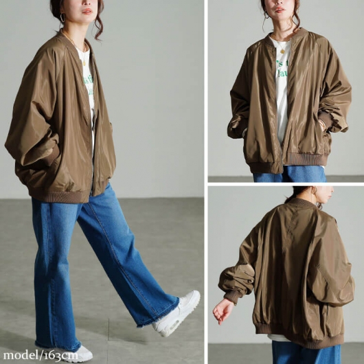 大きいサイズ レディース オーバーサイズMA-1ジャケット tog