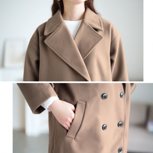 大きいサイズ レディース オーバーサイズダブルブレストコート tog